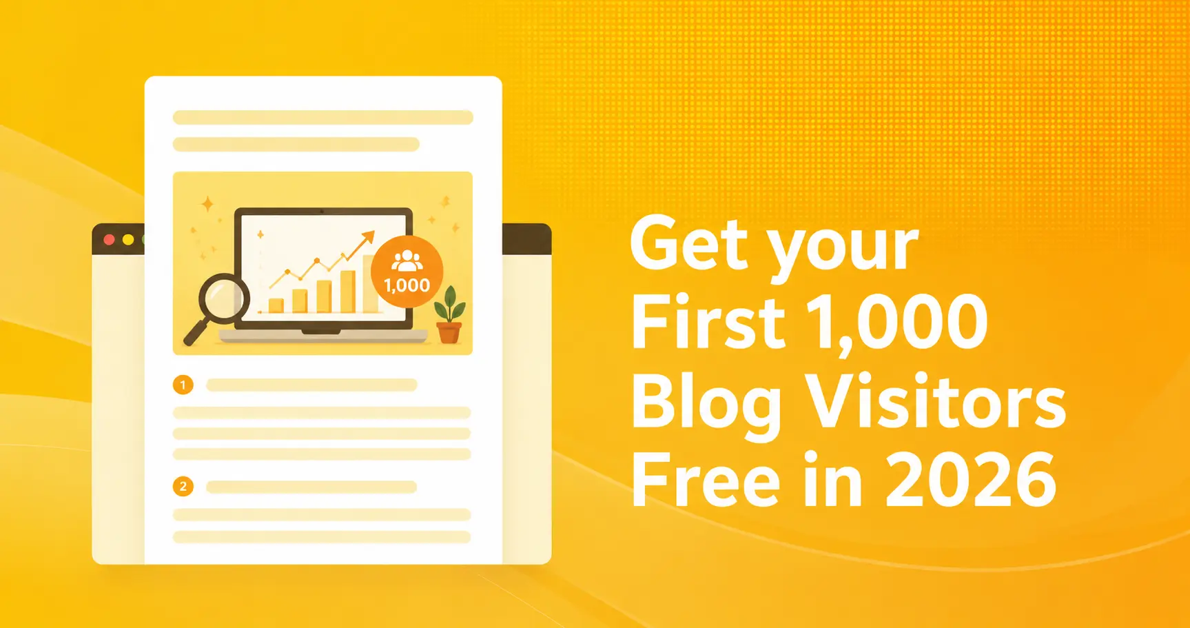 3 Ways to get your First 1,000 Blog Visitors Without Paid Ads in 2026